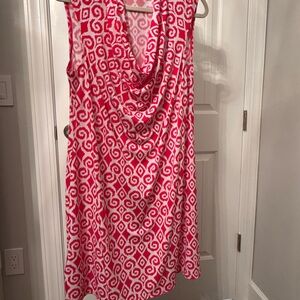 Tommy Bahama Red and White Sleeveless Dress